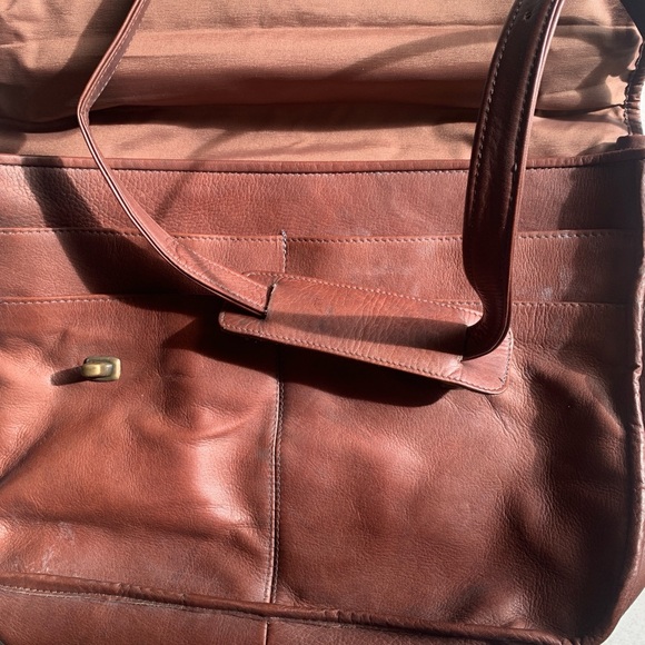 David King Jacara Collection Three Quarter Flap Messenger Bag Brown Soft New - Picture 3 of 7